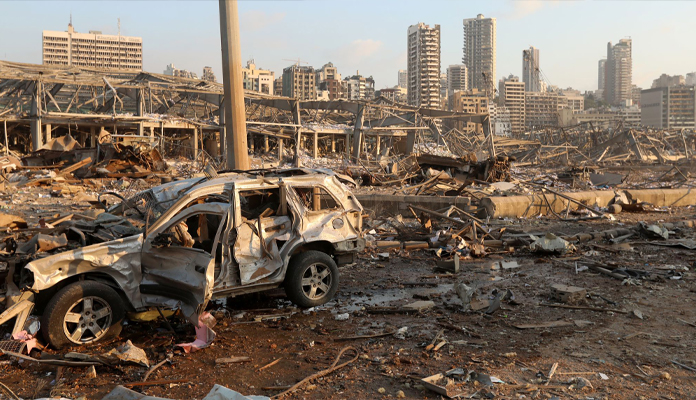 Liban, zniszczenia po wybuchu